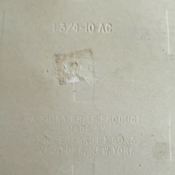 Max Eckardt Shiny Brite Christmas Ornaments 2” Glass 10 Blue Silver Holiday USA - Picture 10 of 12